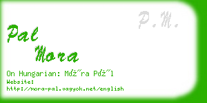 pal mora business card